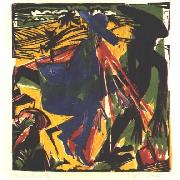 Ernst Ludwig Kirchner Schlemihls entcounter with the shadow oil painting picture wholesale